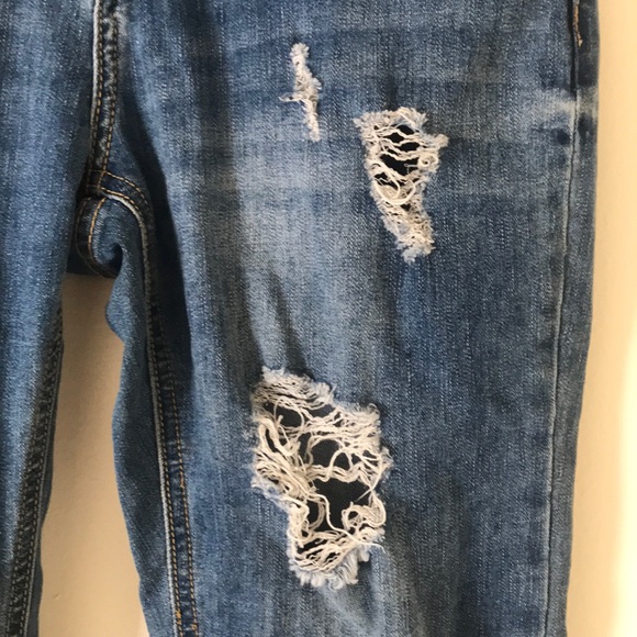 Distressed denim skinny jeans medium blue size 5 - Picture 3 of 8